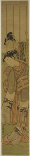 Young Man Admiring a Girl through a Barred Window, c. 1770, Isoda Koryusai, Japanese, 1735-1790,