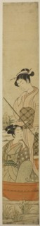 Young Couple in a Boat, c. 1770/75, Uchimasa, Japanese, active 1760s-1770s, Japan, Color woodblock