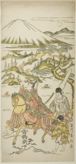 Narihira’s eastern journey, second half of 18th century, Tomikawa Fusanobu, Japanese, active c.