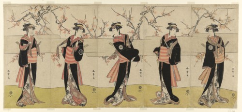 The Actors Segawa Kikunojo III as Karigane Obun, Nakayama Tomisaburo I as An no Oyasu, Iwai