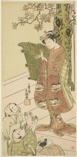 The Actor Arashi Hinaji I, Possibly as Yuya Gozen in the Play Ima o Sakari Suehiro Genji (The Genji