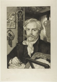 Portrait of Edmond de Goncourt, 1882, Felix Bracquemond, French, 1833–1914, France, Etching on