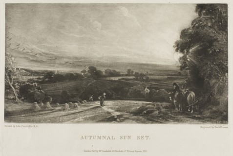 Autumnal Sun Set, 1831, David Lucas (English, 1802-1881), after John Constable (English,