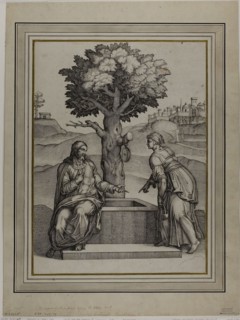 Christ and the Woman of Samaria, n.d., Nicolas Beatrizet (French, 1515-after 1565), after
