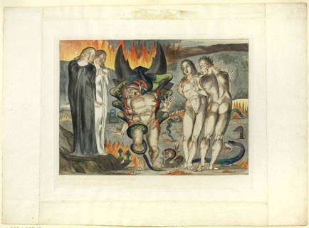 The Circle of the Thieves, Agnolo Brunelleschi Attacked by a Six-Footed Serpent. Inferno, canto