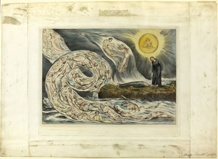The Circle of the Lustful: Paolo and Francesca. Inferno, canto V, 1827, printed c. 1892, William