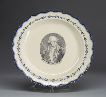 Plate, c. 1790, English for the American market, Leeds, England, Creamware, Diam. 24.3 cm (9 9/16