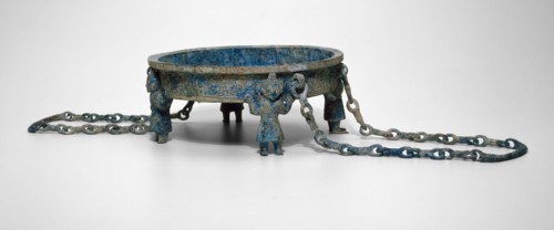 Basin with Figural Feet (Lu), Eastern Zhou dynasty, Warring States period (771–222 B.C.), 5th/4th