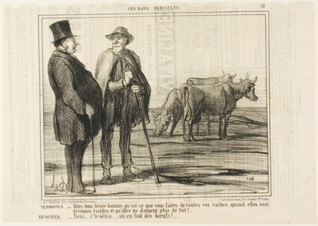 The Parisian, Tell me, good man, what are you doing with all these cows once they have become old