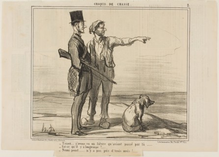 Listen… I saw a hare over there…, Was that a long time ago?, Not at all… it was less than three