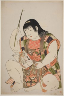 Boy as Hotei, from an untitled series of children as the Seven Gods of Good Fortune, 1780s, Kitao