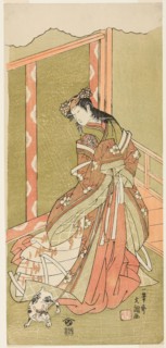 The Actor Nakamura Noshio I as the Third Princess (Nyosan no Miya) in the Play Fuki Kaete Tsuki mo
