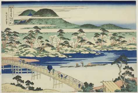 Togetsu Bridge at Arashiyama in Yamashiro Province (Yamashiro Arashiyama no Togetsukyo), from the