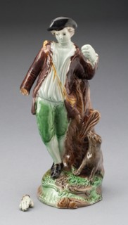 Shepherd, c. 1790, England, Staffordshire, Staffordshire, Lead-glazed earthenware (pearlware), 23.3