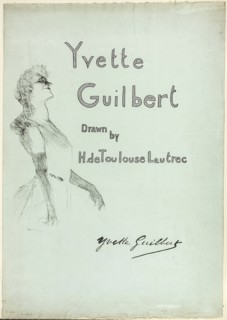 Yvette Guilbert on Stage, from Yvette Guilbert, 1898, Henri de Toulouse-Lautrec, French, 1864-1901,