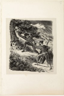 Faust and Mephistopheles in the Harz Mountains, 1828, Eugène Delacroix, French, 1798-1863, France,