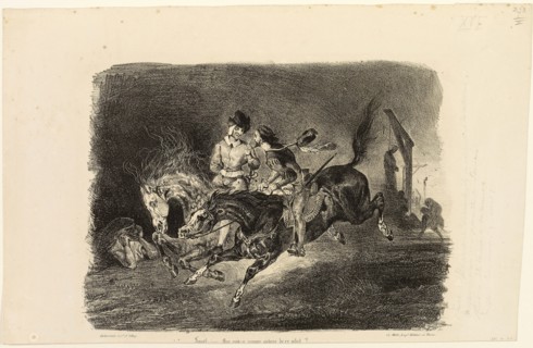 Faust and Mephistopheles Galloping Through the Night of the Witches’ Sabbath, 1828, Eugène