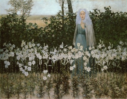 The Annunciation, 1887, George Hitchcock, American, 1850–1913, United States, Oil on canvas, 158.8