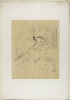 Yvette Guilbert—Chanson Ancienne, from Yvette Guilbert, 1898, Henri de Toulouse-Lautrec, French,