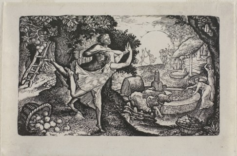 The Cyder Feast, n.d., Edward Calvert, English, 1799-1883, England, Woodcut on paper, 76 × 127 mm