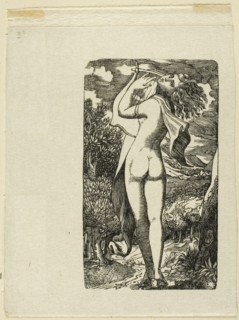 The Bacchante, n.d., Edward Calvert, English, 1799-1883, England, Woodcut on paper, 90 × 52 mm