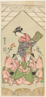 The Actors Segawa Kikunojo II as the Wet Nurse Reizei, Ichikawa Komazo I as Suruga no Hachiro in