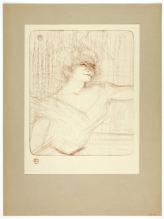 Dans la glu, plate two from Yvette Guilbert, 1898, printed 1930, Henri de Toulouse-Lautrec (French,