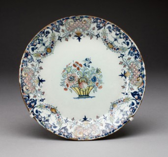 Plate, c. 1770, Rouen Potteries, French, 1526-1847, Rouen, Tin-glazed earthenware (faience), 2.9 ×