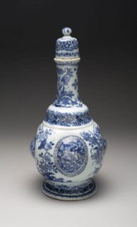 Bottle, 1674, De Grieksche A (The Greek A) Factory, Delft, Netherlands, 1658-1722, Samuel van