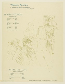 Homage to Molière, 1897, Henri de Toulouse-Lautrec, French, 1864-1901, France, Color lithograph on