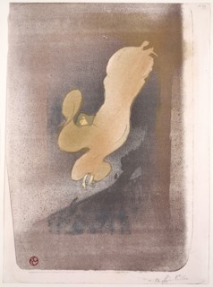 Miss Loïe Fuller, 1893, Henri de Toulouse-Lautrec, French, 1864-1901, France, Color lithograph on