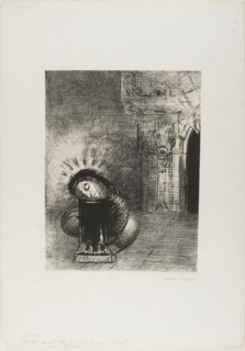 A Long Chrysalis, the Color of Blood, plate 2 of 6, 1889, Odilon Redon, French, 1840-1916, France,