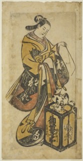 Beauty Playing with Cat and Kitten, early 18th century, Japanese, early 18th century, Japan,