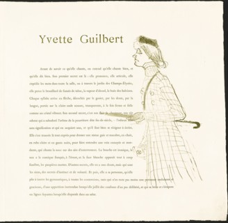 Yvette Guilbert, 1894, Henri de Toulouse-Lautrec, French, 1864-1901, France, Lithograph with