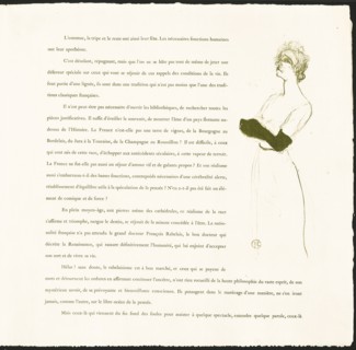 Yvette Guilbert, 1894, Henri de Toulouse-Lautrec, French, 1864-1901, France, Color lithograph, with