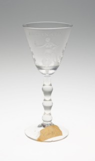 Wine Glass, c. 1725/50, England or Netherlands (glass), Netherlands (engraved), Netherlands, Glass,