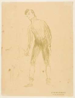 Zimmerman and His Machine, 1895, Henri de Toulouse-Lautrec, French, 1864-1901, France, Color