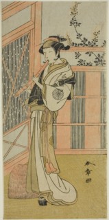 The Actor Nakamura Noshio I as Misao Disguised as a Komuso in the Play Kosode-gura no Tekubari,