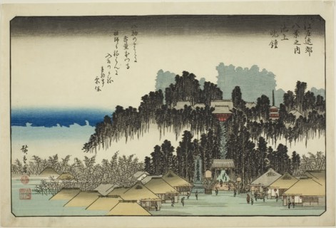 Evening Bell at Ikegami (Ikegami no bansho), from the series Eight Views in the Environs of Edo