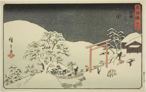 Seki—No. 48, from the series Fifty-three Stations of the Tokaido (Tokaido gojusan tsugi), also