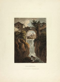Cascade of Tivoli, plate thirty-nine from the Ruins of Rome, published February 1, 1798, M.