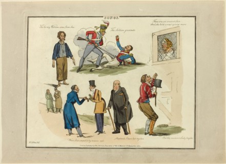 Plate from Illustrations to Popular Songs, 1822, Henry Alken (English, 1785-1851), published by