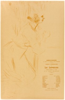 Program for La Lépreuse, 1896, Henri de Toulouse-Lautrec, French, 1864-1901, France, Color