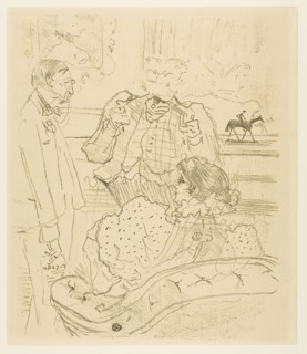 The Pledge, 1897, Henri de Toulouse-Lautrec, French, 1864-1901, France, Lithograph on cream wove