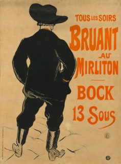 Aristide Bruant, 1893, Henri de Toulouse-Lautrec, French, 1864-1901, France, Color lithograph