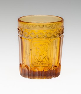 Memorial Glass, c. 1851/65, France, Glass, 8.9 × 7.3 cm (3 1/2 × 2 7/8 in.)