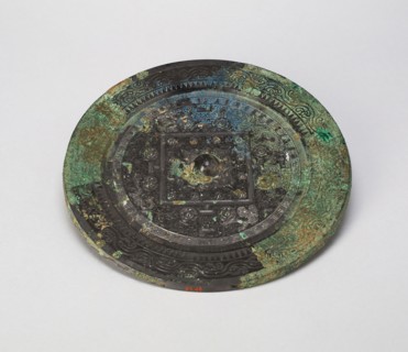 Mirror with TLV Pattern, Eastern Han dynasty (A.D. 25–220), c. 1st century A.D., China, Bronze,