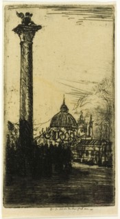 Lion Column, Venice, 1899, Donald Shaw MacLaughlan, American, born Canada, 1876-1938, United