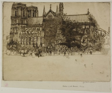 Notre Dame, Paris, 1900, Donald Shaw MacLaughlan, American, born Canada, 1876-1938, United States,