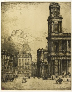 Saint Sulpice, Paris: La Grande Tour, 1900, Donald Shaw MacLaughlan, American, born Canada,